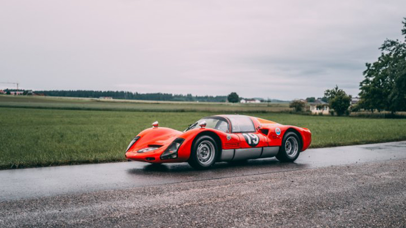 1966 Porsche 906 Carrera 6 parked on road
