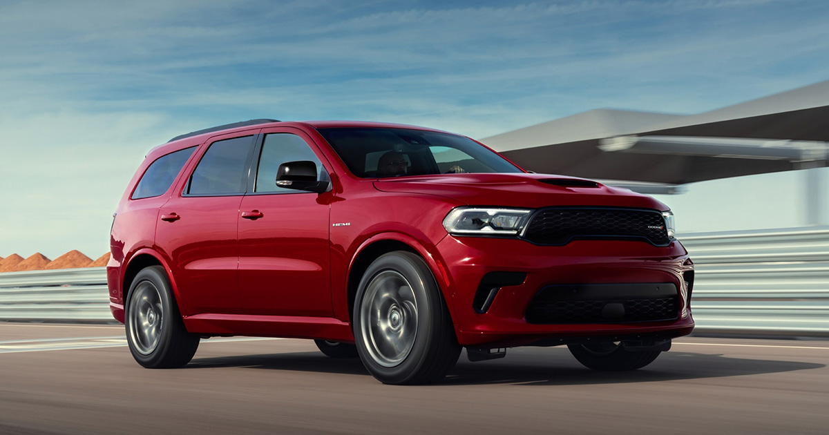 2026 Dodge Durango GT with HEMI driving on road