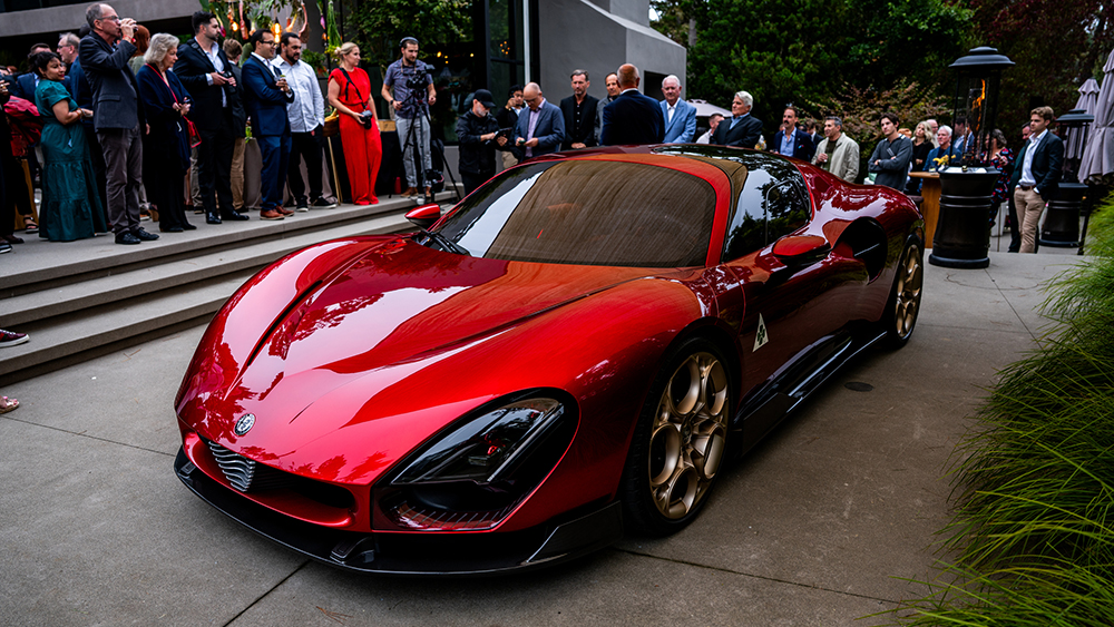 Alfa Romeo 33 Stradale at Hagerty House for North American debut tour during 2025 Monterey Car Week