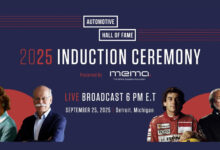 Automotive Hall of Fame to Broadcast 2025 Induction Ceremony promotional graphic
