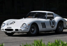 Bianco Speciale white Ferrari 250 GTO parked in driveway