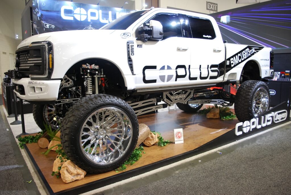 project vehicle special section white lifted pickup