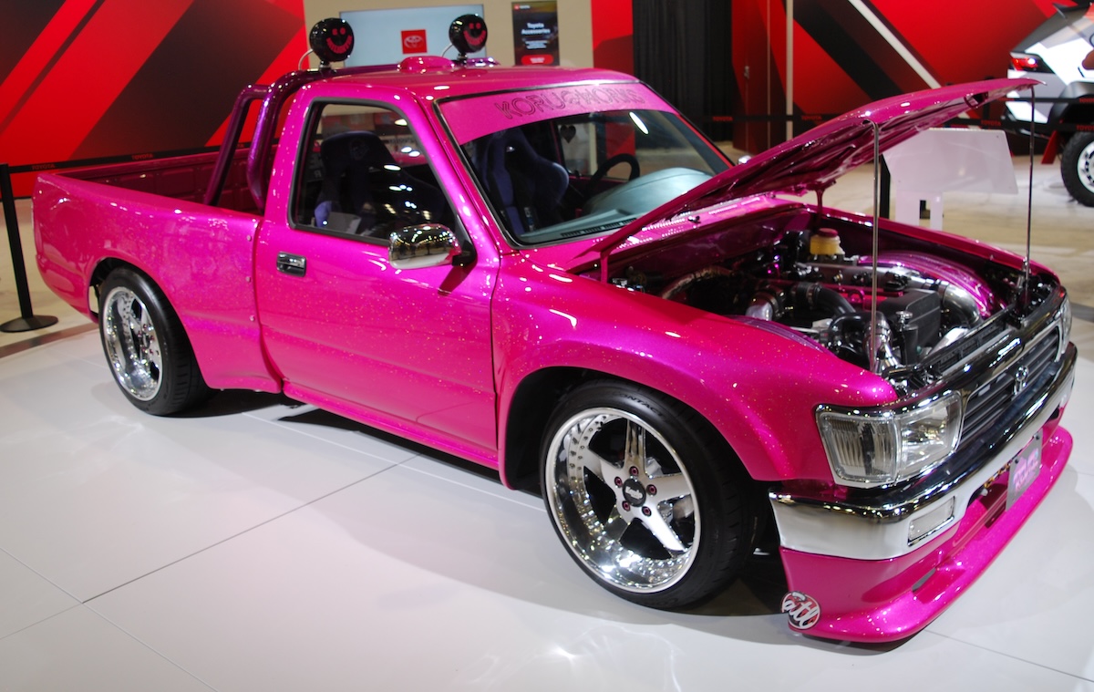 project vehicle sema pink mini truck