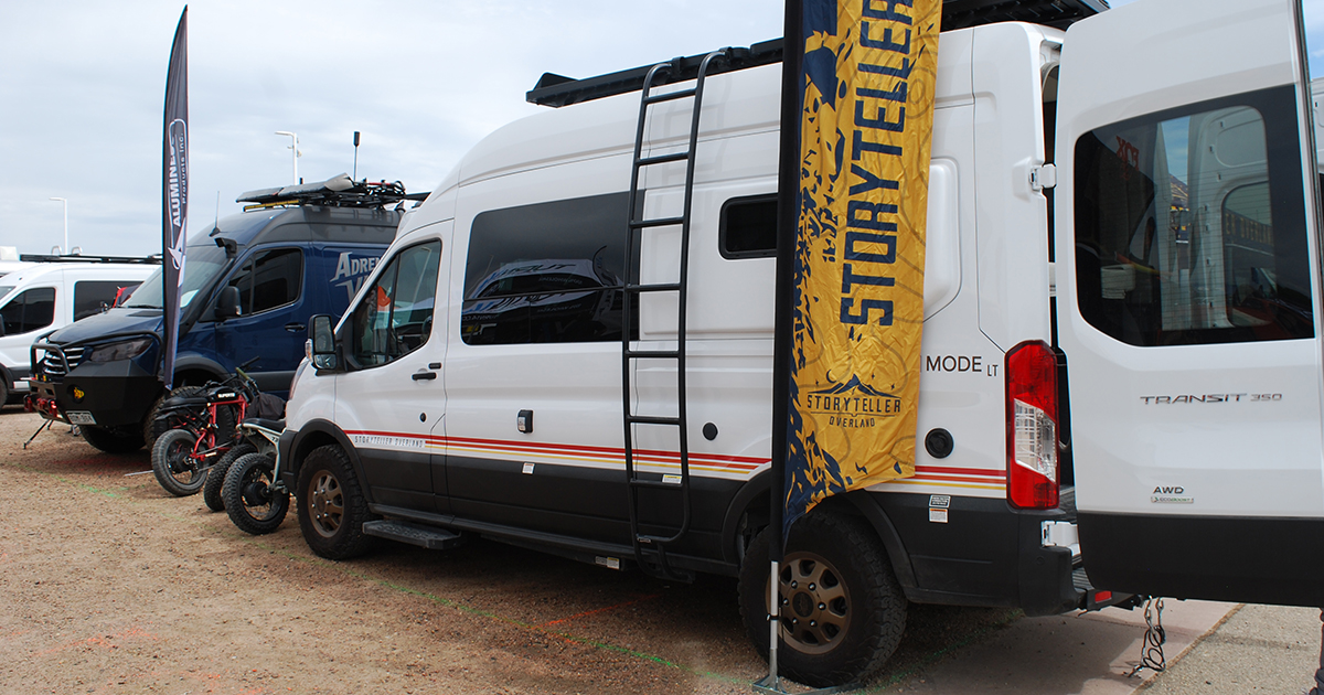 Exhibitor vans at Overland Expor Mountain West 2022