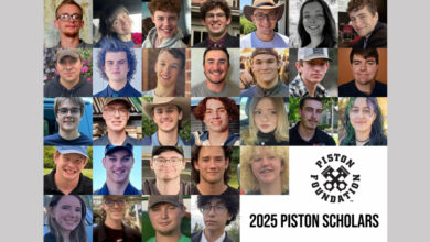 Grid of headshots of the winners of the 2025 Piston Scholars