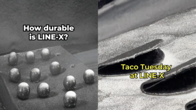 LINE-X sprays eggs and tacos with bedliner