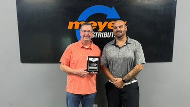 Meyer Distributing Quarterly Sales Award presented to Sal Gobart