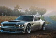 Ringbrothers OCTAVIA 805-Horsepower 1971 Aston Martin DBS parked on country road