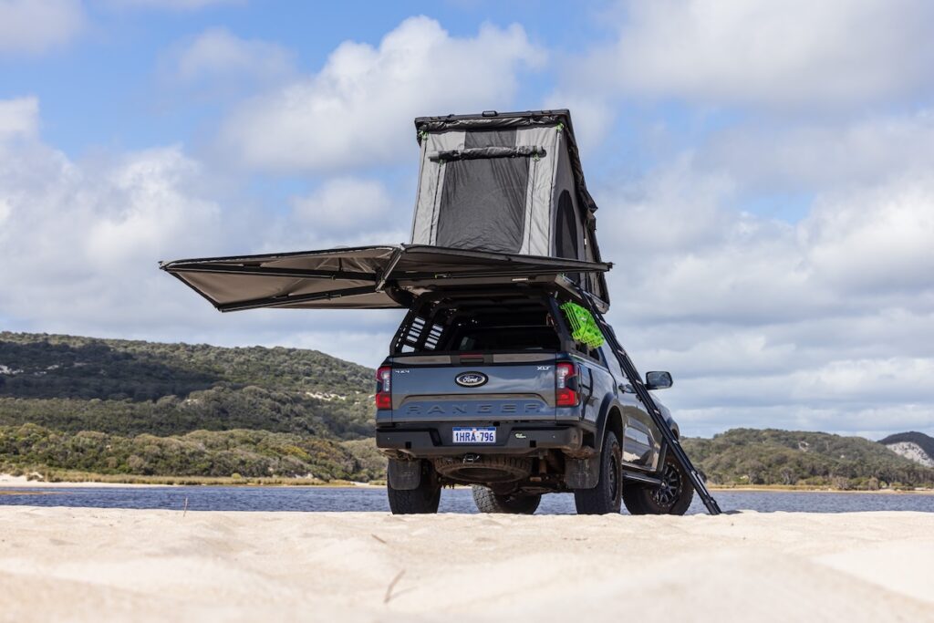 rooftop tents ironman 4x4 ford ranger on shore