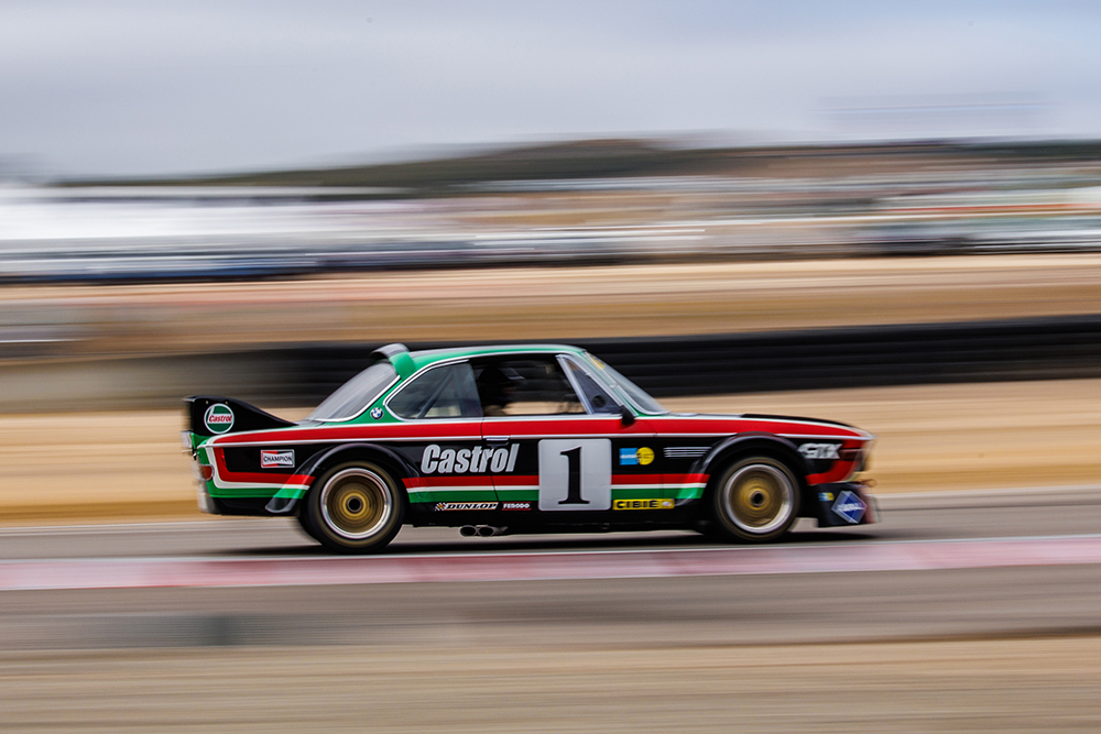 Steve Walker heading to turn 6 in his 1976 BMW CSL