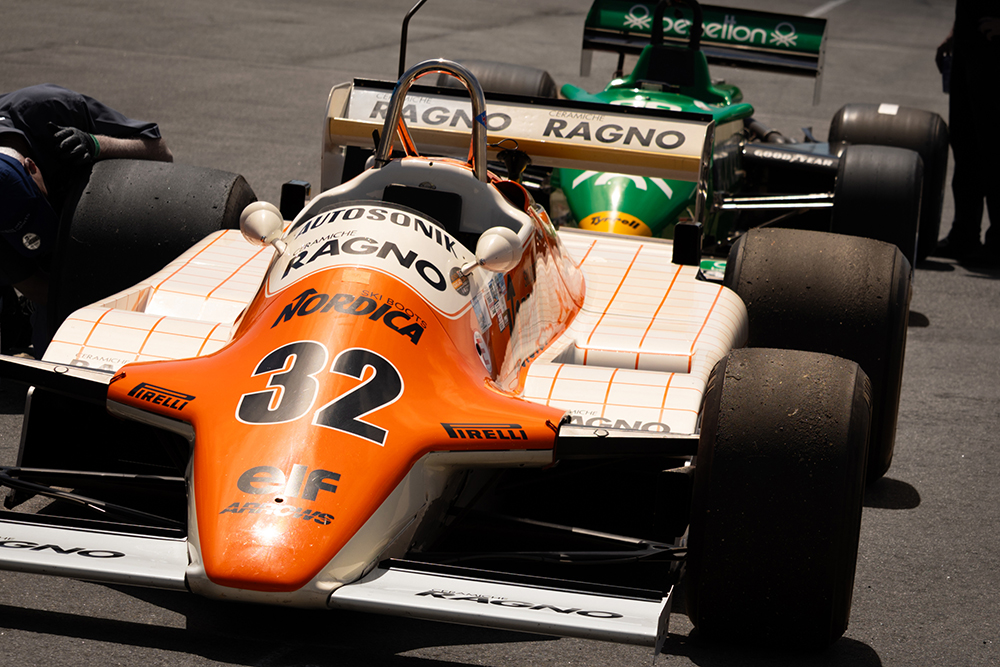 The 1982 Arrows A4 getting ready to be driven by Mark Smith