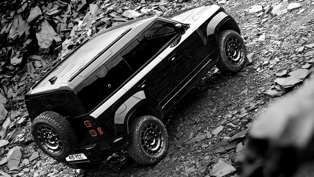 2025 Land Rover Defender OCTA Black climbing hill
