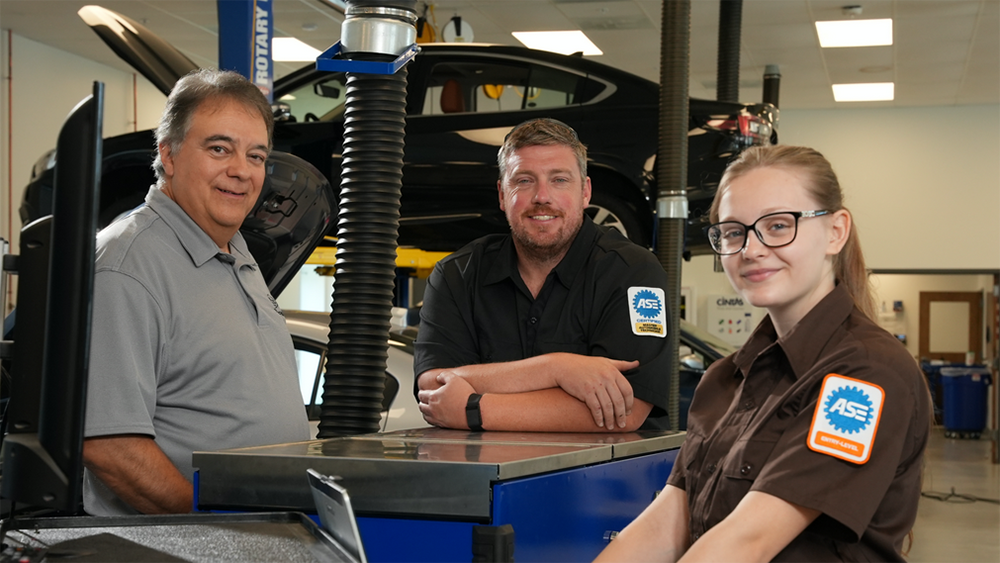 ASE certified mechanics in shop