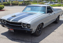 Customized 1970 El Camino in parking lot