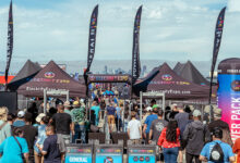 Electrify Expo vendor tents and large crowd