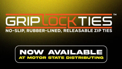 Motor State Distributing and GripLockTies logos