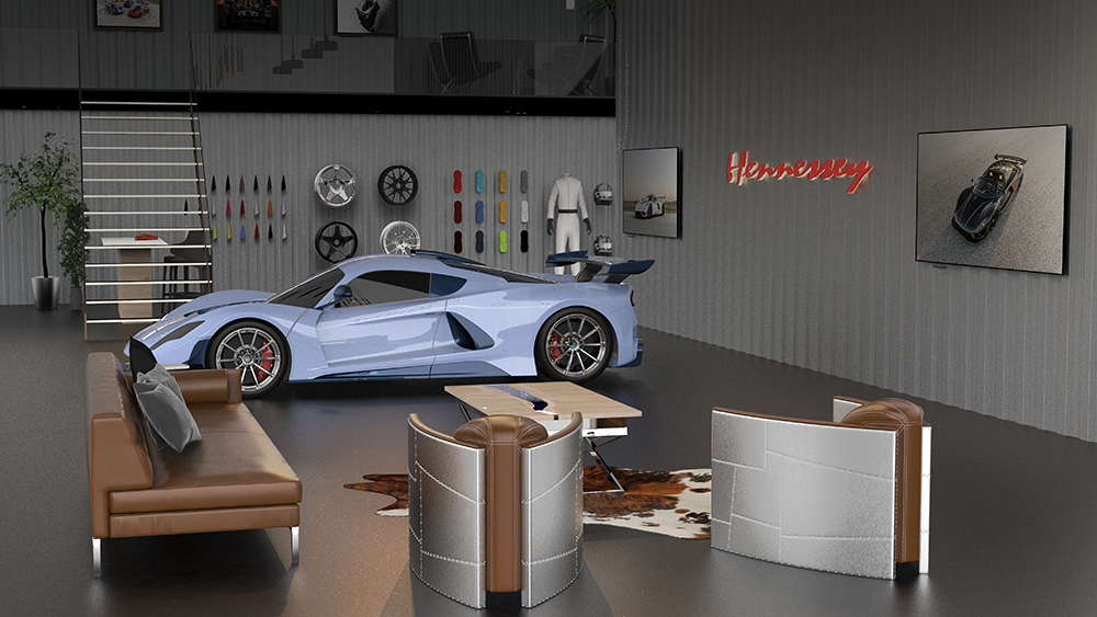 Rendering of inside of Hennessey Performance-Facility expansion
