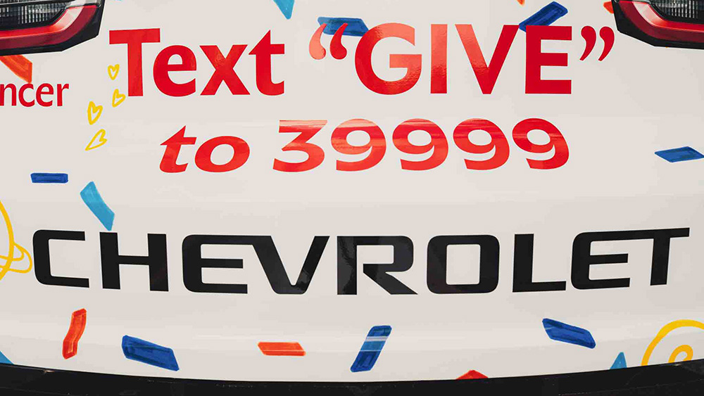 Hood of No. 24 Chevrolet NASCAR paint scheme