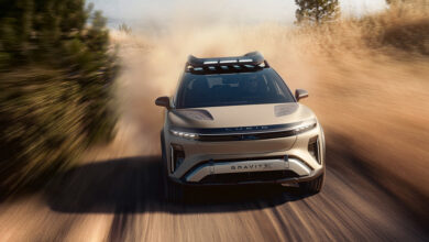Lucid GravityX Concept racing along dirt road
