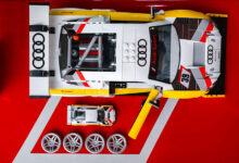 Mattel Brick Shop Hot Wheels Audi R8 LMS from above