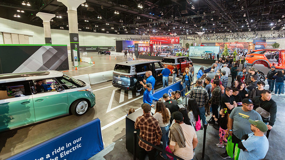 Test drives at the Los Angeles Auto Show