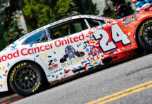 No. 24 Chevrolet's paint scheme for Blood Cancer Awareness Month