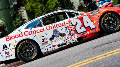 No. 24 Chevrolet's paint scheme for Blood Cancer Awareness Month