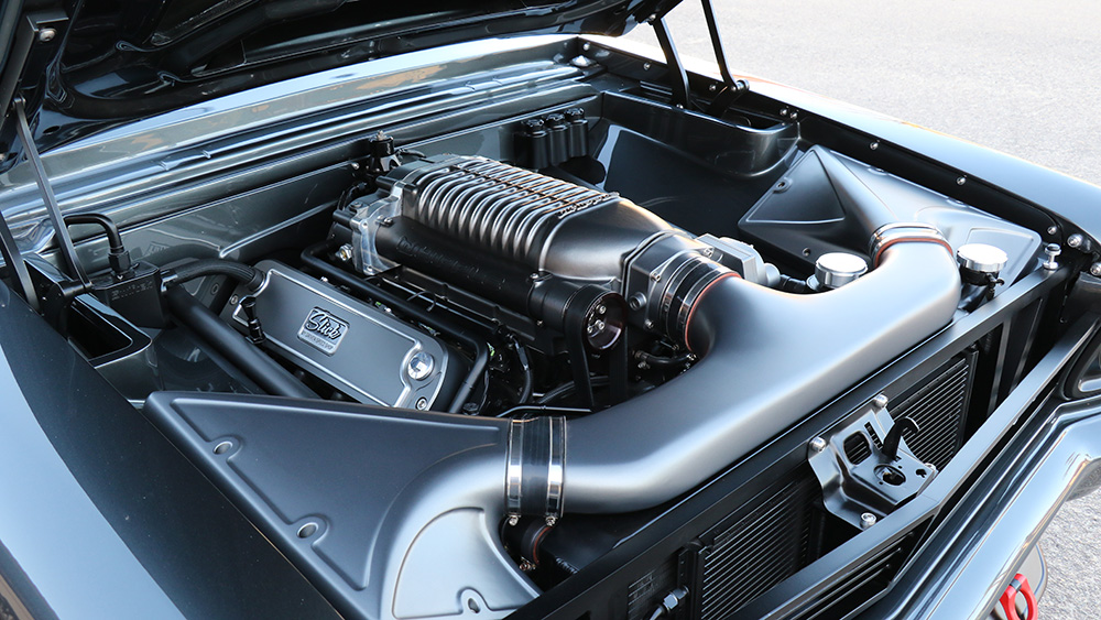 Customized 1966 Chevy Nova engine