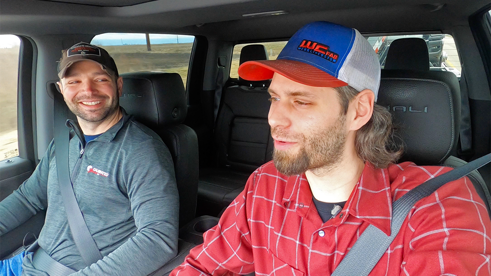 Jason Wehrli and Nick Priegnitz ride along