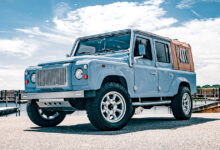 Lotus Baby Blue Land Rover Defender 110