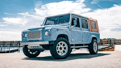 Lotus Baby Blue Land Rover Defender 110