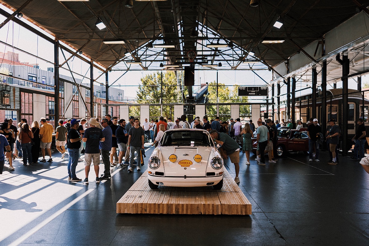 Luftgekühlt 11 Porsche displayed in pavilion