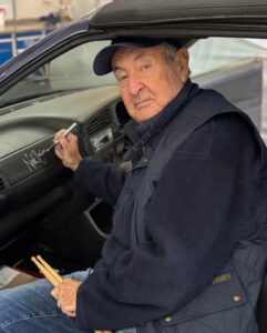 Nick Mason signing Volkswagen Golf Cabriolet Mk III Pink Floyd Edition