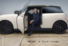 Paul Smith sitting in MINI Paul Smith Edition