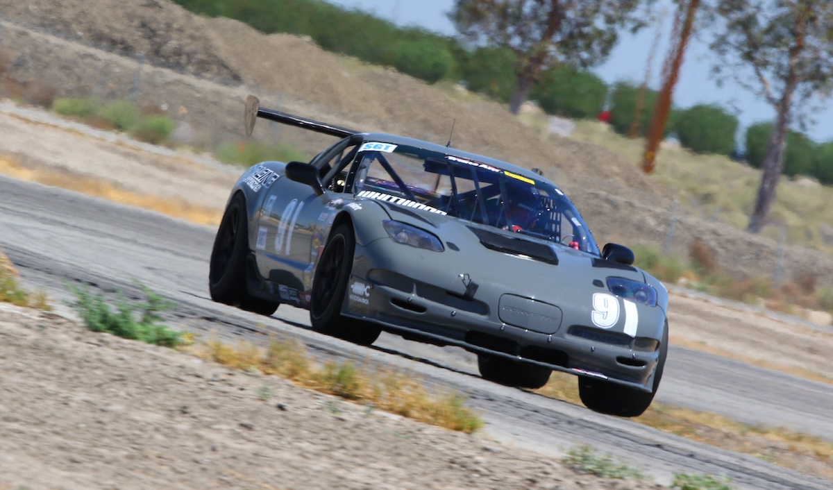 pro-touring afe corvette silver on track