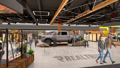 Rendering of the inside of RealTruck's new flagship store