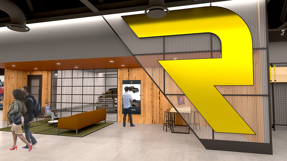 Rendering of the inside of RealTruck's new flagship store
