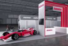 Rendering of Astemo booth (#A5045) at AAPEX 2025 at the Venetian Expo Center in Las Vegas