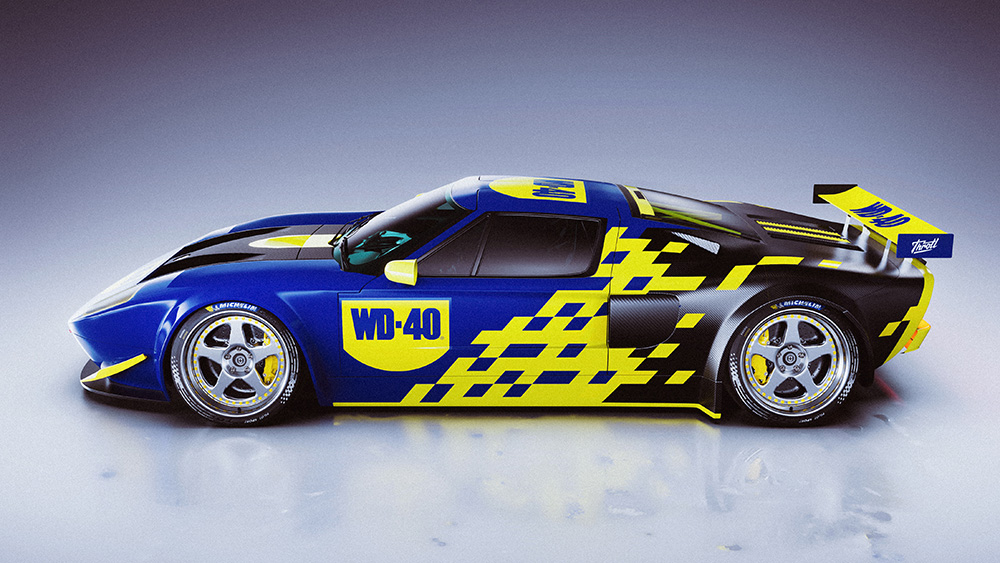 Rendering of the 2005 Ford GT rebuild