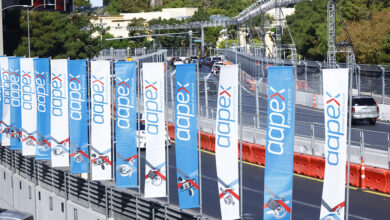 Row of AAPEX banners