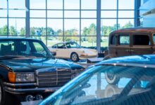 cannonball run savoy cars on display inside