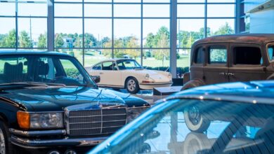 cannonball run savoy cars on display inside