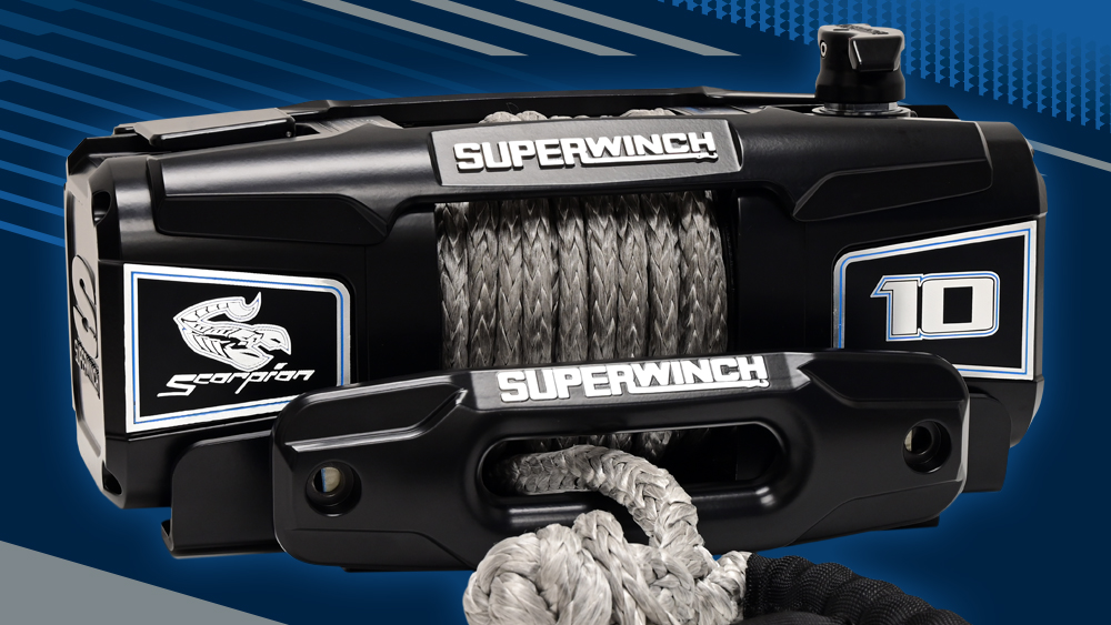 Superwinch Scorpion 10,000 Pound 12V DC Winch With Synthetic Rope