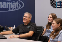 Scott Monnin and Daughters in Dynamat Office