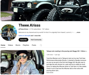 Automotive influencers theee.kris