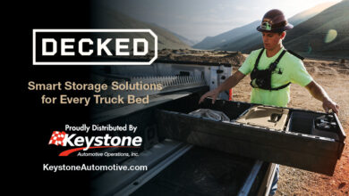 Person using DECKED smart storage solutions for truck beds.