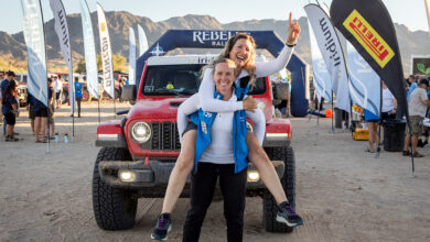 Veteran competitors Nena Barlow & Teralin Petereit in front of Jeep Gladiator Mojave