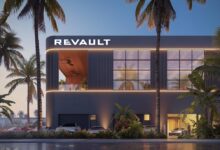 revault exterior building rendering with sign