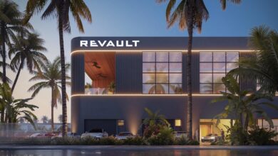 revault exterior building rendering with sign