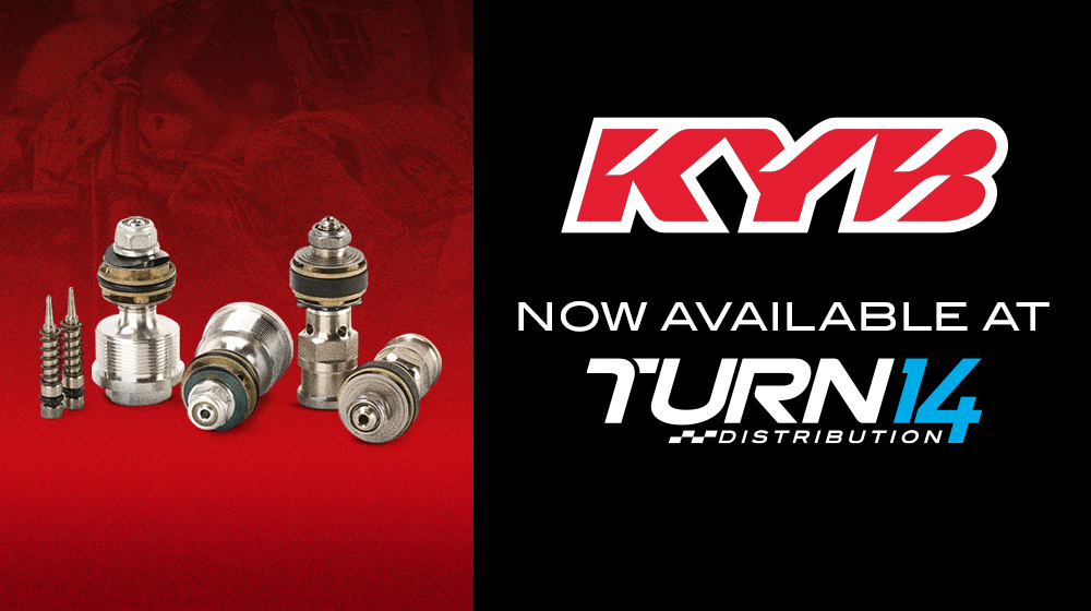 Turn 14 Distribution and KYB Powersports logos